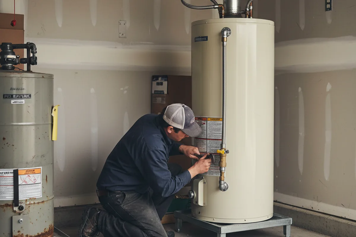 Water heater and shutoff valve replacement in Saint Marys